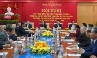 Bắc Ninh: Lấy ý kiến góp ý của các đồng chí nguyên lãnh đạo tỉnh vào dự thảo các văn kiện Đại hội XIV của Đảng
