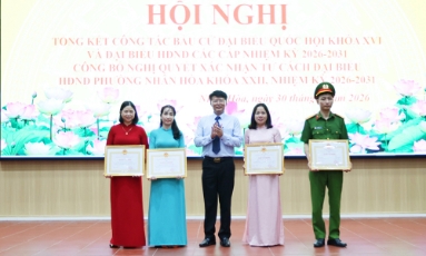  Phường Nhân Hòa tổng kết công tác bầu cử đại biểu Quốc hội và đại biểu HĐND các cấp 