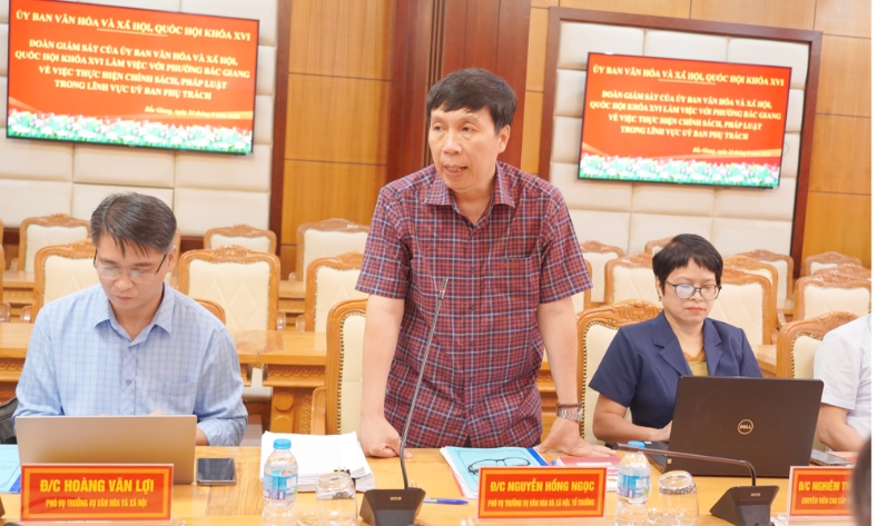  Đoàn Giám sát của Quốc hội làm việc về thực hiện chính sách, pháp luật tại phường Bắc Giang