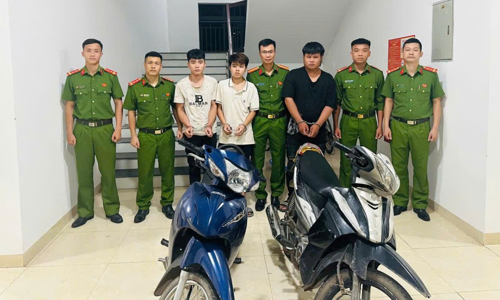  Công an xã Tiên Lục nhanh chóng bắt giữ 3 đối tượng cướp giật tài sản