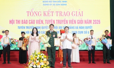  Bắc Ninh: Thí sinh Trương Quang Ninh đạt giải Nhất hội thi Báo cáo viên giỏi Cụm thi số 6