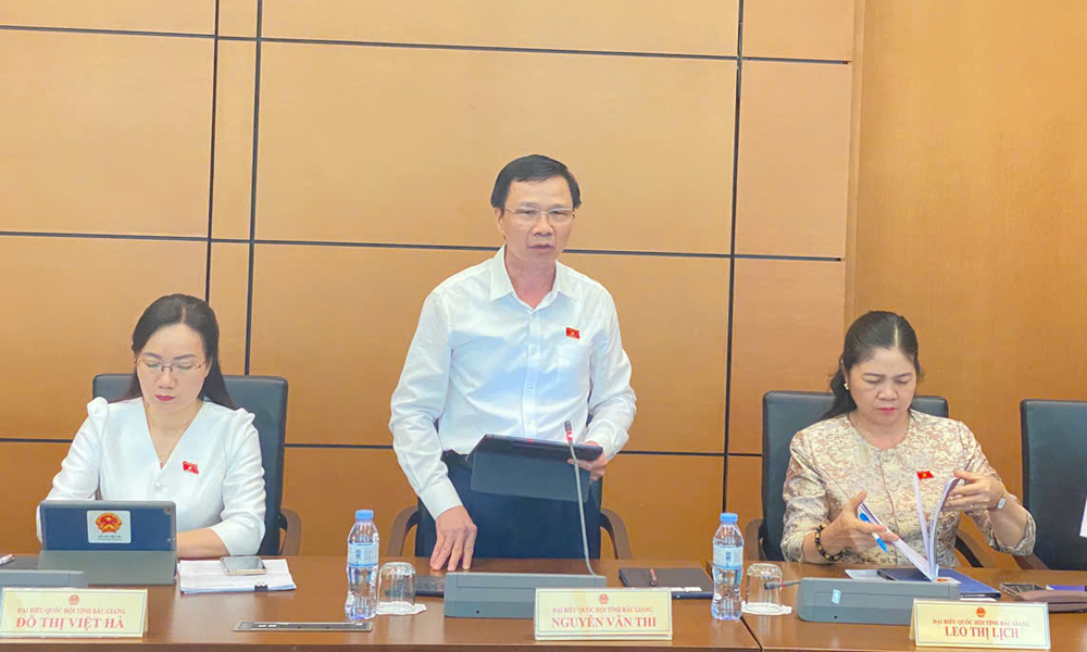 Đoàn đại biểu Quốc hội tỉnh Bắc Giang thảo luận tại tổ