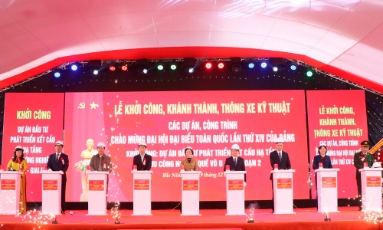  Phó Thủ tướng Phạm Thị Thanh Trà dự lễ khởi công dự án đầu tư hạ tầng khu công nghiệp Quế Võ II - giai đoạn 2