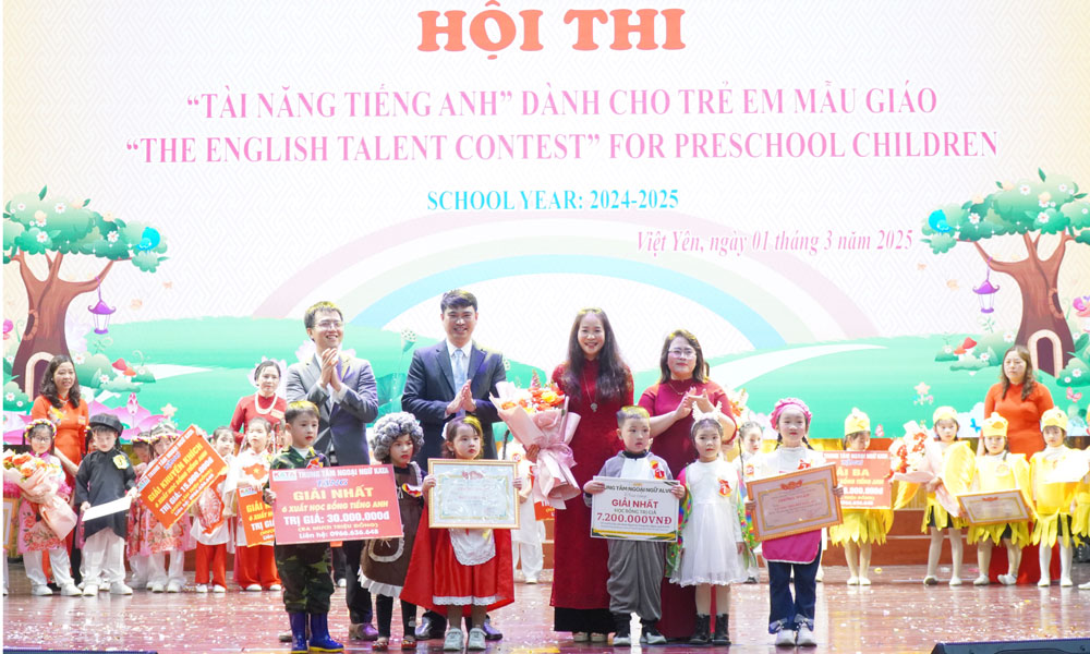 Thị xã Việt Yên tổ chức hội thi “Tài năng tiếng Anh” dành cho trẻ mẫu giáo 