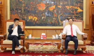 Phó Chủ tịch UBND tỉnh Phạm Văn Thịnh tiếp và làm việc với lãnh đạo Công ty Điện lực Shemar Power
