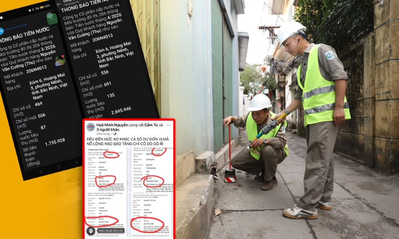  Chưa có cơ sở kết luận đơn vị cấp nước gian lận tiền nước tháng 4