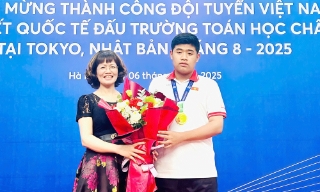 Nguyễn Hoàng Đức Anh (Bắc Ninh) - Chủ nhân tấm Huy chương Vàng cuộc thi Đấu trường Toán học châu Á