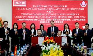 Trường Cao đẳng Kỹ thuật Công nghiệp ký kết hợp tác thành lập Trung tâm Đào tạo bán dẫn, AI và năng lượng mới