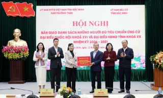 Bắc Ninh: Bàn giao danh sách người đủ tiêu chuẩn ứng cử đại biểu Quốc hội và đại biểu HĐND tỉnh, nhiệm kỳ 2026 - 2031