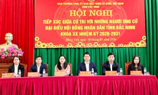 Ứng cử viên đại biểu HĐND tỉnh tiếp xúc cử tri tại đơn vị bầu cử số 10