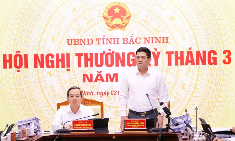  Dự hội nghị thường kỳ tháng 3, Bí thư Tỉnh ủy Nguyễn Hồng Thái chỉ đạo: Bám sát kế hoạch, phân định rõ trách nhiệm để bảo đảm mục tiêu tăng trưởng