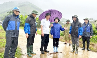 Sở Nông nghiệp và Môi trường tỉnh Bắc Ninh kiểm tra công tác ứng phó với mưa lũ tại xã Sơn Động