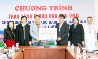 Bệnh viện Đa khoa Lục Nam tiếp nhận 5 tỷ đồng tài trợ mua sắm trang thiết bị y tế