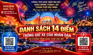 Bắc Ninh bố trí 14 điểm giữ xe miễn phí phục vụ Nhân dân dự chương trình nghệ thuật