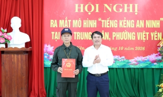Bắc Ninh: Ra mắt mô hình 'Tiếng kẻng an ninh' tại phường Việt Yên