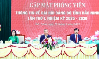 Gặp mặt báo chí thông tin về Đại hội Đảng bộ tỉnh Bắc Ninh lần thứ I 