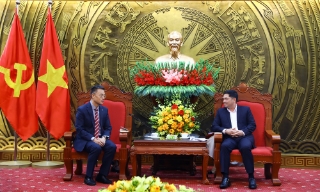 Bí thư Tỉnh ủy Nguyễn Hồng Thái tiếp xã giao lãnh đạo Tập đoàn Goertek Vina