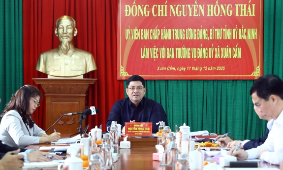 Bí thư Tỉnh ủy Nguyễn Hồng Thái: Xã Xuân Cẩm tập trung khai thác lợi thế, phát triển mạnh công nghiệp