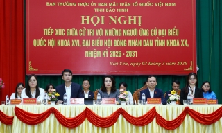 Ứng cử viên đại biểu Quốc hội và đại biểu HĐND tỉnh tiếp xúc với cử tri phường Việt Yên và Tự Lạn