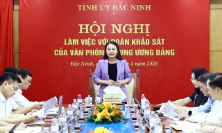 Văn phòng Trung ương Đảng khảo sát việc thực hiện Quy định số 75 của Ban Bí thư tại tỉnh Bắc Ninh