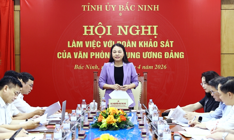  Văn phòng Trung ương Đảng khảo sát việc thực hiện Quy định số 75 của Ban Bí thư tại tỉnh Bắc Ninh