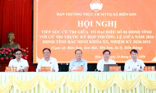 Tổ đại biểu số 1, HĐND tỉnh tiếp xúc cử tri tại xã Biên Sơn