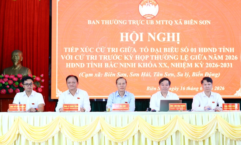  Tổ đại biểu số 1, HĐND tỉnh tiếp xúc cử tri tại xã Biên Sơn