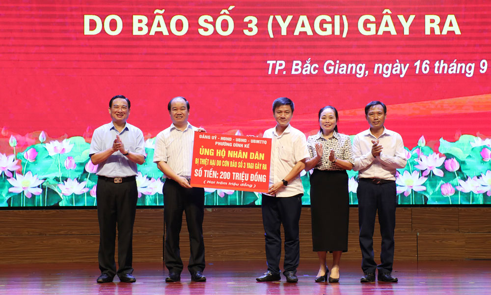 TP Bắc Giang: Phát động ủng hộ đồng bào bị ảnh hưởng do bão số 3
