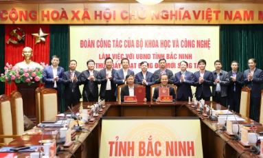  Đoàn công tác Bộ Khoa học và Công nghệ làm việc với tỉnh Bắc Ninh về thúc đẩy đổi mới sáng tạo