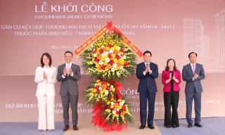  Bí thư Tỉnh ủy Nguyễn Hồng Thái dự lễ khởi công dự án Khu dân cư kết hợp thương mại dịch vụ và nhà ở cao tầng