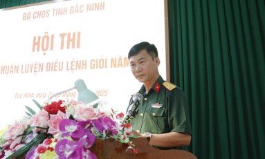  Bộ Chỉ huy quân sự tỉnh Bắc Ninh: Thi cán bộ huấn luyện điều lệnh giỏi