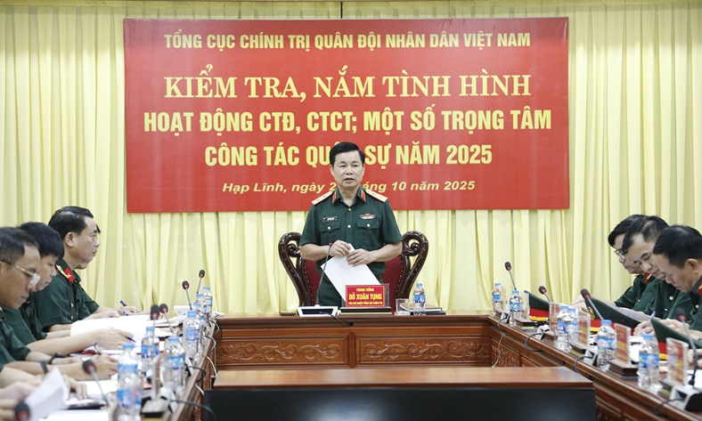  Tổng cục Chính trị kiểm tra công tác đảng, công tác chính trị tại Bắc Ninh