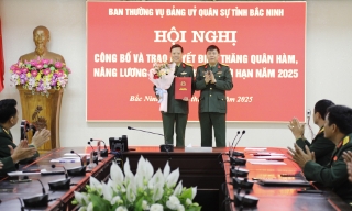 Bắc Ninh: Trao quyết định thăng quân hàm, nâng lương trước thời hạn cho 87 sĩ quan, quân nhân chuyên nghiệp