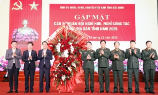 Bắc Ninh: Gặp mặt cán bộ quân đội đã nghỉ hưu, nghỉ công tác