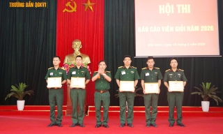 Trường bắn Quốc gia khu vực 1 tổ chức hội thi báo cáo viên giỏi