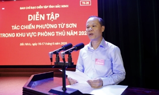 Bắc Ninh: Khai mạc diễn tập tác chiến phường Từ Sơn trong khu vực phòng thủ năm 2026