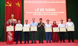 Bắc Ninh: Bồi dưỡng kiến thức quốc phòng và an ninh cho 89 cán bộ đối tượng 3