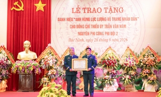Bắc Ninh: Trao tặng danh hiệu Anh hùng Lực lượng vũ trang nhân dân cho Thiếu úy Trần Văn Năm