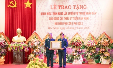  Bắc Ninh: Trao tặng danh hiệu Anh hùng Lực lượng vũ trang nhân dân cho Thiếu úy Trần Văn Năm