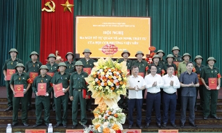Phường Việt Yên ra mắt 18 'Tổ tự quản về an ninh, trật tự' của Hội Cựu chiến binh