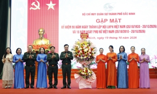 Bộ Chỉ huy quân sự thành phố Bắc Ninh gặp mặt nhân 96 năm Ngày thành lập Hội Liên hiệp Phụ nữ Việt Nam