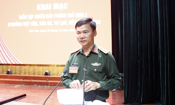 Bắc Ninh khai mạc diễn tập chiến đấu phòng thủ cụm 2