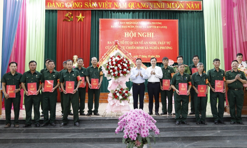  Bắc Ninh: Xã Nghĩa Phương ra mắt 13 tổ tự quản về an ninh, trật tự
