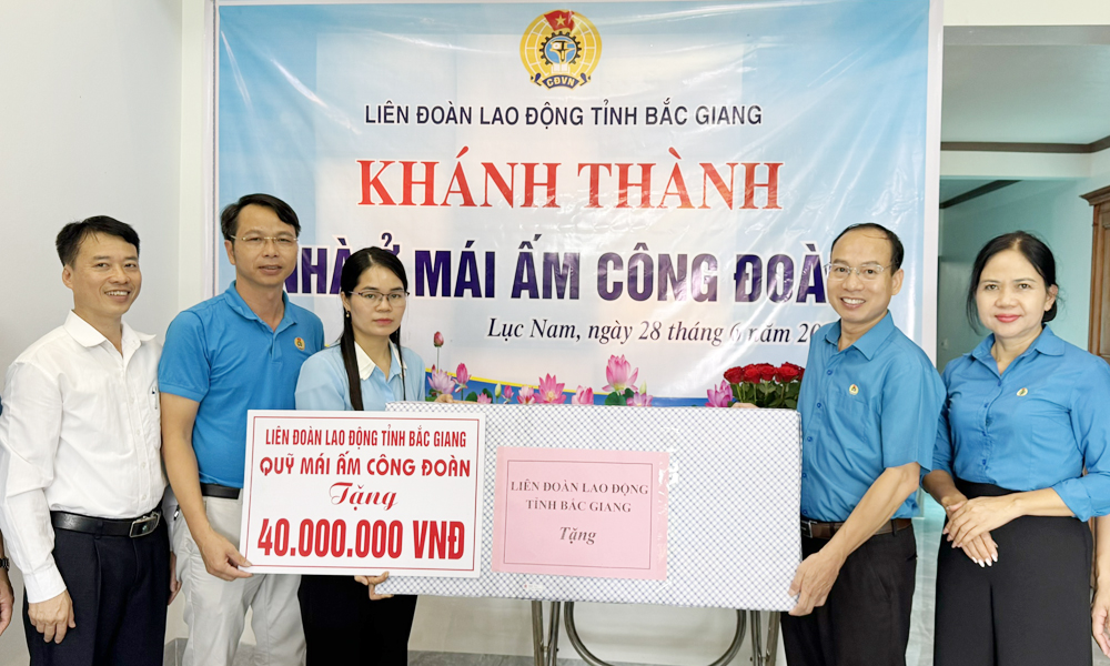 Bắc Giang: Hơn 1 tỷ đồng hỗ trợ đoàn viên công đoàn khó khăn cải tạo nhà ở 