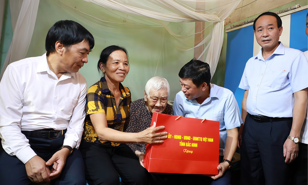  Phó Chủ tịch UBND tỉnh Bắc Ninh Ngô Tân Phượng thăm, tặng quà người cao tuổi 