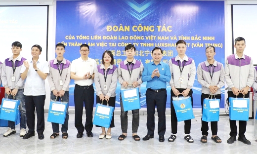 Tổng Liên đoàn Lao động Việt Nam làm việc tại Công ty Luxshare - ICT: Đồng hành cùng doanh nghiệp chăm lo tốt hơn đời sống người lao động