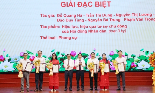  Trao 45 giải thưởng cho tác giả, nhóm tác giả đoạt Giải Báo chí Ngô Gia Tự lần thứ I