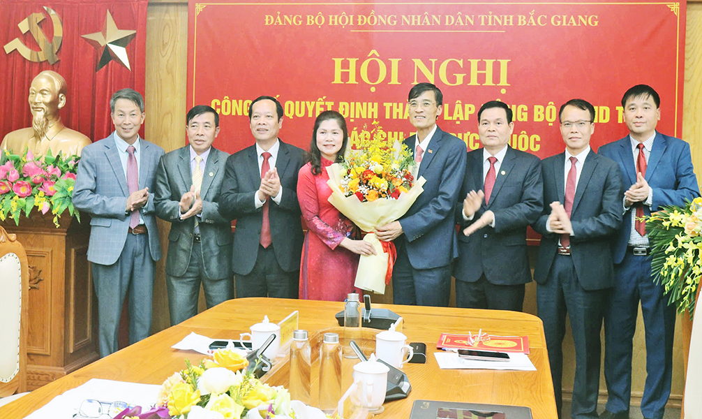 Công bố quyết định thành lập Đảng bộ HĐND tỉnh Bắc Giang và các chi bộ trực thuộc
