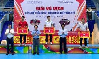 Bắc Ninh giành giải Nhất toàn đoàn Giải vô địch đẩy gậy trẻ và thiếu niên quốc gia 