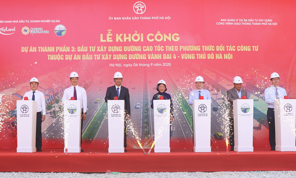  Khởi công Dự án thành phần 3 thuộc Dự án đầu tư xây dựng đường Vành đai 4 - Vùng Thủ đô Hà Nội